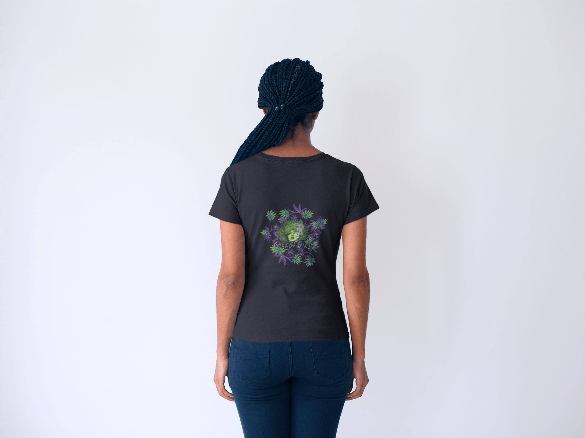 Women's Stoned Slumber Party Tee – Cheeba Girl & Ganja Kitty Edition - Cheeba Wear