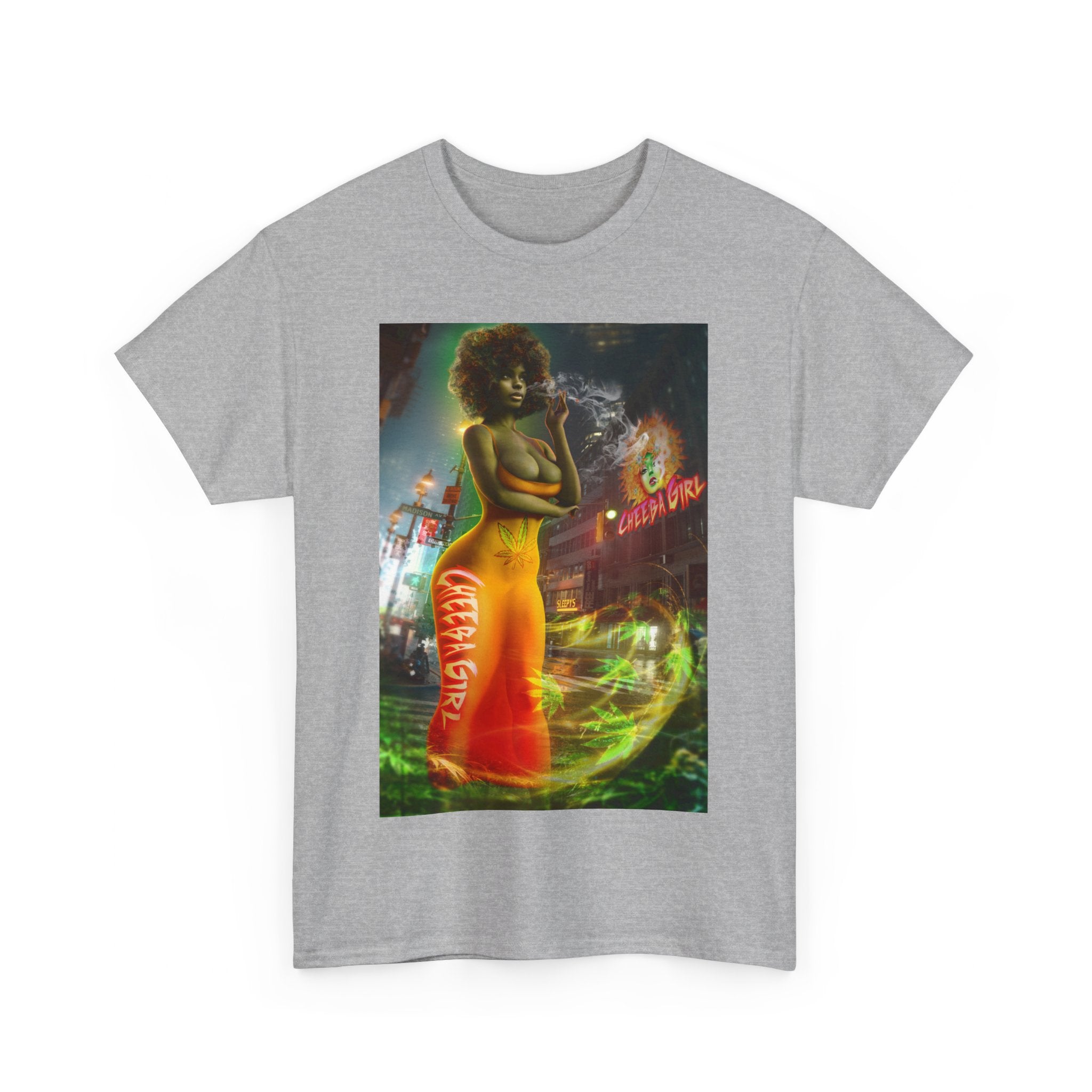 Cheeba Girl Orange Kush 420 T-Shirt – Stoner Weed Graphic Tee | Cheeba Wear - Cheeba Wear