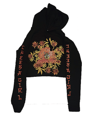 Anime Style Cheeba Girls Crop Top Hoodie - Cheeba Wear