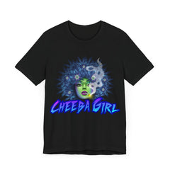 Men’s Blue Hair Cheeba Girl 420 T-Shirt – Stoner Weed Tee | Cheeba Wear - Cheeba Wear