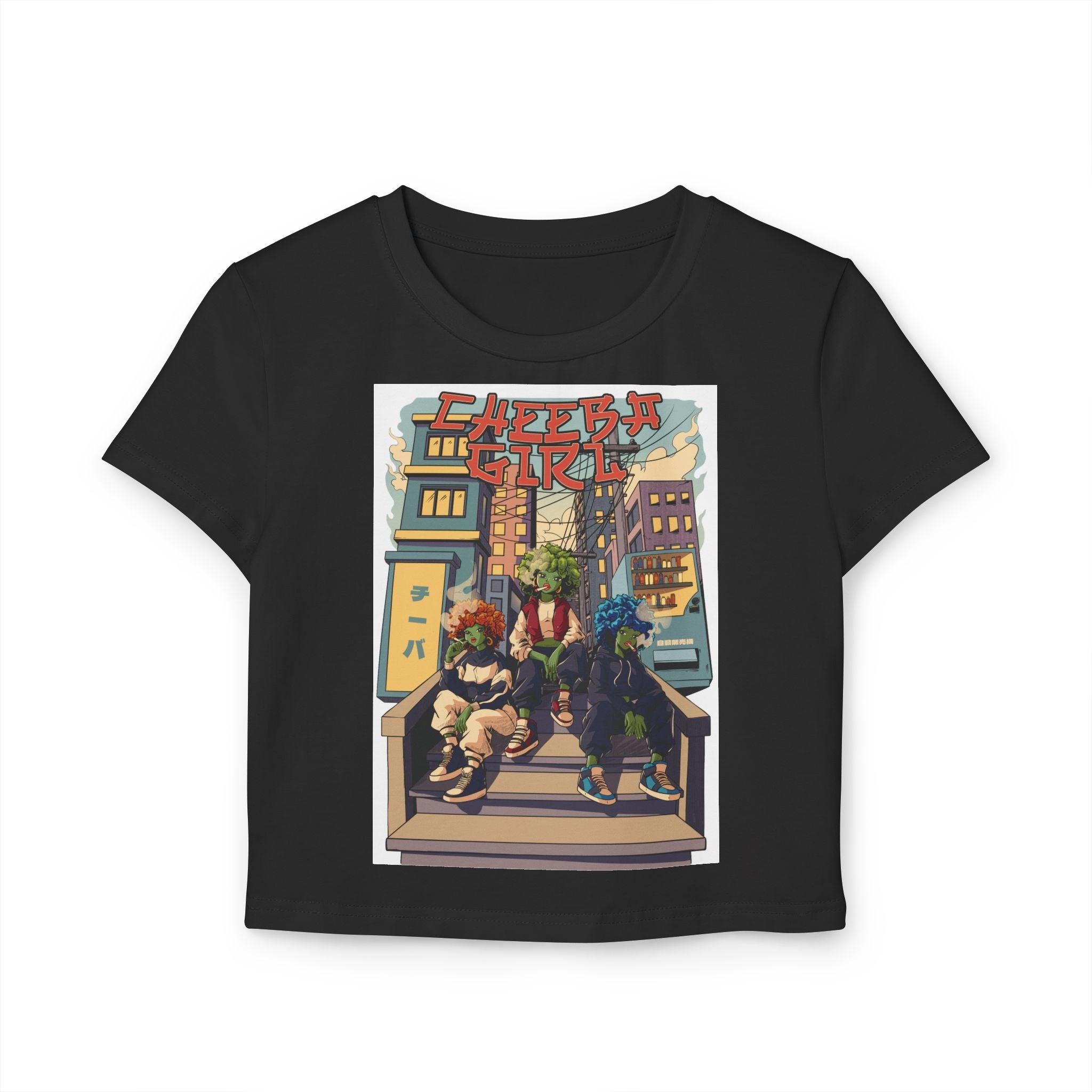 Cheeba Girls Anime Crop Top – 420 Cute Stoner Fashion - Cheeba Wear