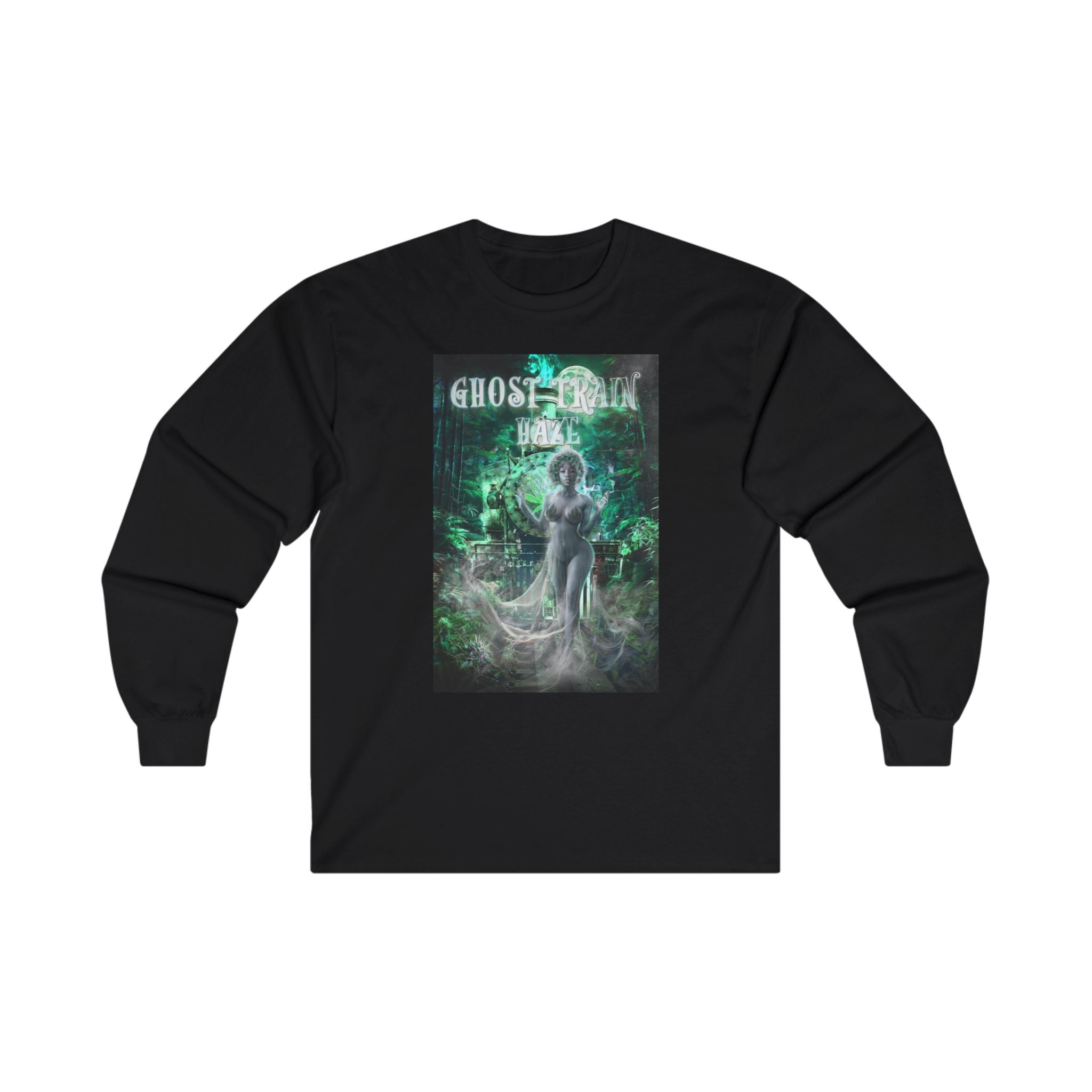 Ghost Train Haze 420 Long Sleeve T-Shirt – Stoner Weed Tee | Cheeba Wear - Cheeba Wear