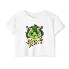 Women’s Ganja Kitty Crop Top – Cute & Sassy 420 Fashion | Cheeba Wear - Cheeba Wear