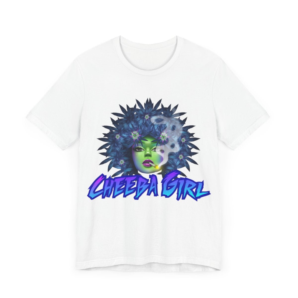 Men’s Blue Hair Cheeba Girl 420 T-Shirt – Stoner Weed Tee | Cheeba Wear - Cheeba Wear